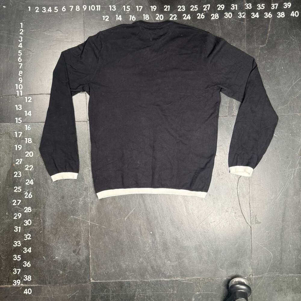 Armani Exchange Cotton Cashmere V-Neck Sweater Black Size M - Picture 4 of 4